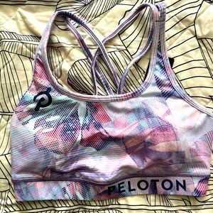 Peloton sports bra, strappy back